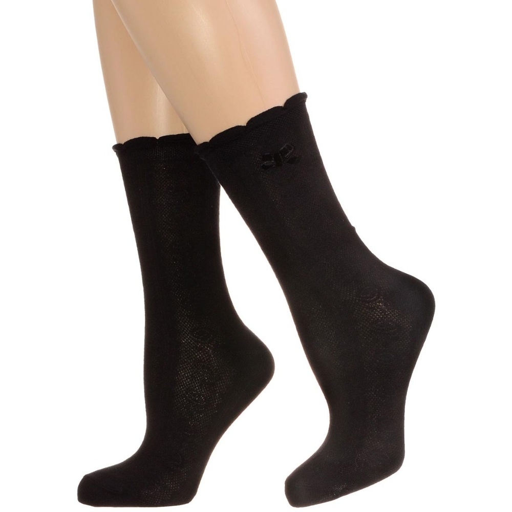 NEW Dainty Darling Retro Bow Ankle Socks in Black Goth Lolita Retro Y2K